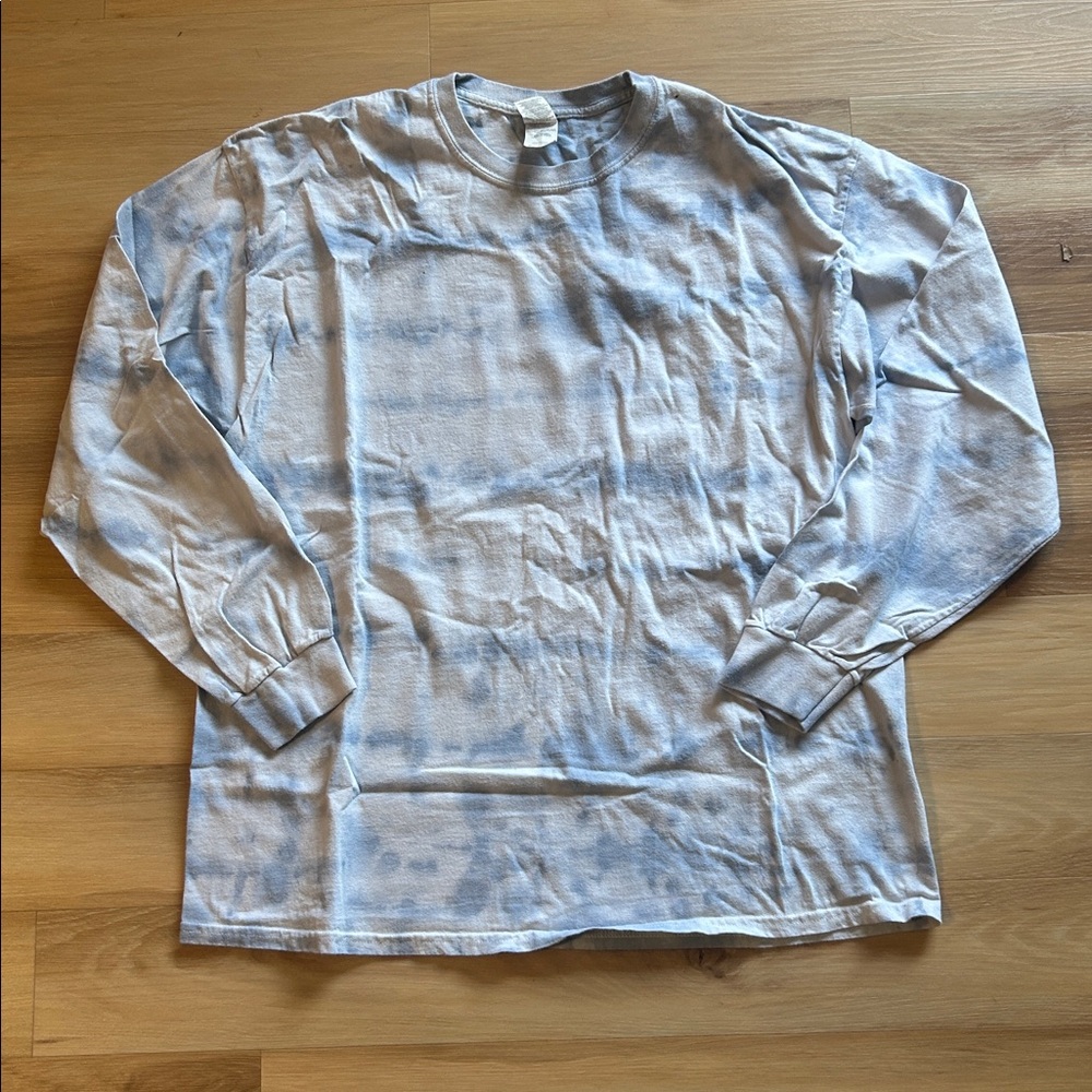 Baby Blue Tie Dye Gildan Long Sleeve
